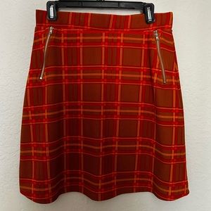 Plaid High Waist Skirt